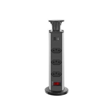 Imagem de Tomada Elétrica Para Mesa Forma De Torre Usb Tipo C