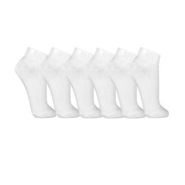 Imagem de Kit 6 Pares de Meias Trifil T08720 Algodão, Branco, Branco, Branco, G 