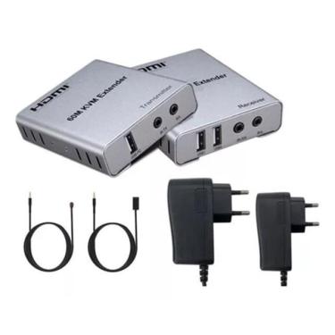 Imagem de Extensor Kvm Hdmi Full Hd Por Rede Ip 60 Metros 1080P 4K 2K