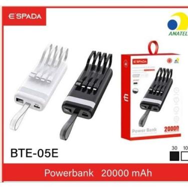 Imagem de Carregador portátil POWER BANK com 4 cabo 20000mah, 3.1A alta velocida