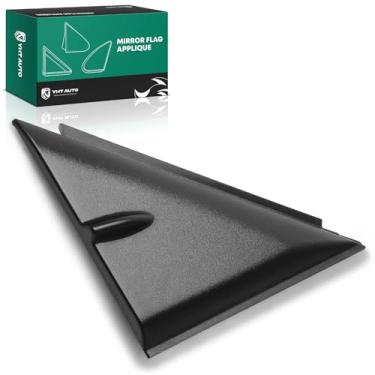 Imagem de YHTAUTO Painel de aplique da bandeira do espelho lateral do passageiro compatível com Toyota Camry LE/SE 2018-2019 L4 2,5L, acabamento triangular do espelho retrovisor lateral externo texturizado