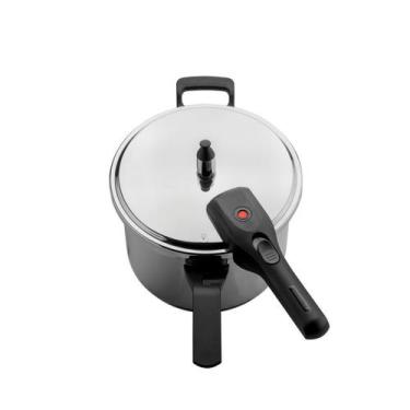 Imagem de Panela De Pressão Tramontina 4,5L Fundo Triplo Brava, 4,5L, Prata