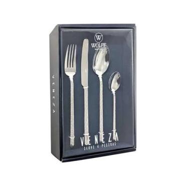 Imagem de Faqueiro 24 Peças completo Inox Veneza Wolff