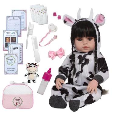 Imagem de Boneca Bebê Reborn 100% Vinil Siliconado Pode Dar Banho - Cegonha Rebo