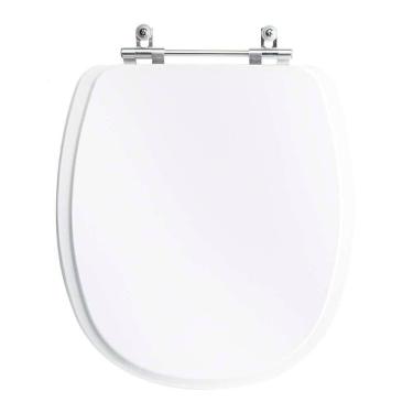 Imagem de Assento Sanitário Tampa De Vaso Branco Resina Poliester Aspen Para Bacia Deca