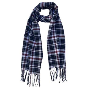 Imagem de Cachecol Pashmina Xale Echarpe Grande Unisex - Xadrez ul - Hug Box