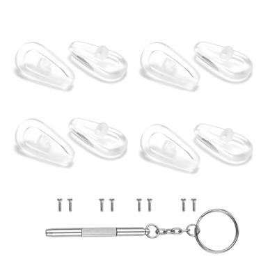 Imagem de AB Max Almofadas de nariz para óculos de sol - almofada de nariz de substituição de óculos de borracha acolchoada macia incluída com kits de reparo de óculos de sol para miopia ou presbiopia LL-BT4PK