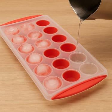 Imagem de Forma de gelo em Silicone Material Flexível e Resistente Facilidade 21 Cubos de Gelo em Fórma Perfeita.