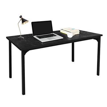 Imagem de AKALNNB Mesa de PC 47 polegadas Home Office PC Mesa para Trabalhar, Estudar Escrita ou Jogar, Moderna Minimalista Laptop Estação de Trabalho, Escrivaninha de Escritório, Estrutura de Tubo de Aço Preto