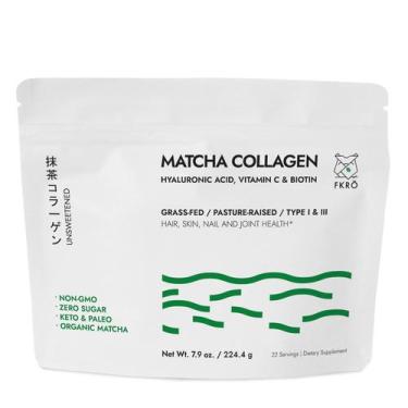 Imagem de Colágeno em Pó FKRO Matcha com Biotina e Ácido Hialurônico - 220ml