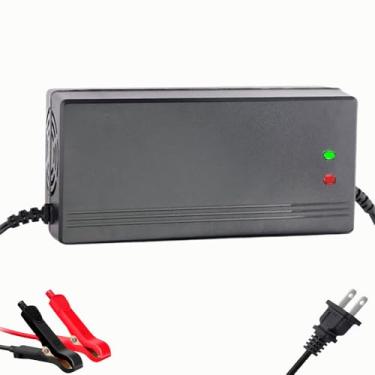 Imagem de Carregador de bateria LiFePO4 de 58,4 V 10 A para bateria de fosfato de lítio e ferro de 48 V (51,2 V 16 cordas), carregador de bateria de lítio inteligente