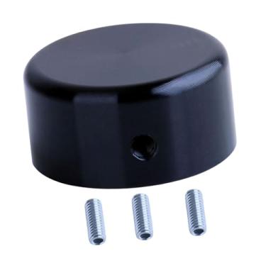 Imagem de menolana Tampa do pé do pé do pedal de guitarra de guitarra com parafusos com parafusos e chaves de chave não deslizam o botão Stomp para pedais de efeito, Preto