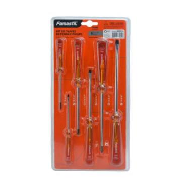 Imagem de Kit de Chave de Fenda e Philips Famastil com 6 peças
