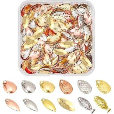 Imagem de SUPERFINDINGS 300 peças 5 estilos de lâminas giratórias para atrair pesca, 3 cores, lâminas giratórias profundas de 3 cores, colheres, equipamentos de pesca, iscas giratórias, acessórios para fabricação de iscas giratórias