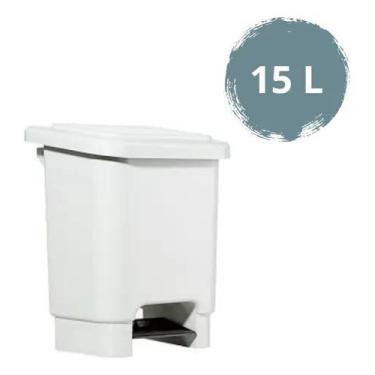 Imagem de Lixeira Retangular Com Pedal Profissional 15l Br - Marfinite