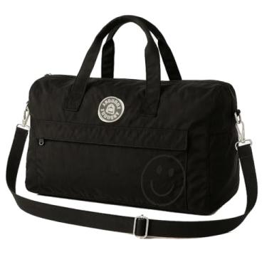 Imagem de Bolsa feminina para viagens, academia, passeios mala de bordo bolsa para roupas e objetos resistente ? ?gua (PRETO)