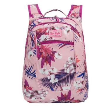 Imagem de Mochila Juvenil Casual Clio Style Estampa Florida para o Dia a Dia Esc