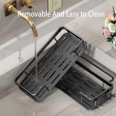 Imagem de Kit com 2 SUPORTE PARA SHAMPOO PARA USO NO BANHEIRO NA PAREDE de alumí