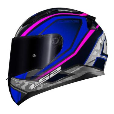 Imagem de Capacete LS2 FF353 Rapid Ufo Azul e Rosa, 56