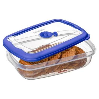 Imagem de Pote Retangular Plástico Médio Baixo 1260ml - 719/5 - SANREMO