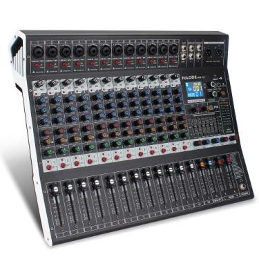 Imagem de Mixer de áudio FULODE Bluetooth Studio de 12 canais com USB MP3