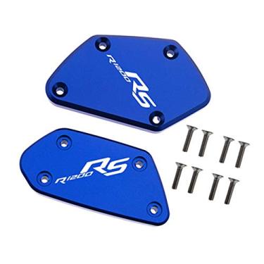 Imagem de Acc-Creativity Tampa do reservatório de fluido de freio dianteiro de alumínio para motocicleta Tampa do reservatório do cilindro mestre para BMW R1200RS 14-19 (azul)