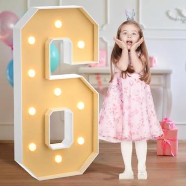 Imagem de Letreiro LED com letras e números, letreiro com alfabeto alimentado por bateria para iluminação noturna, casamentos, aniversários, festas, luzes de Natal ou decoração de casa (branco quente)