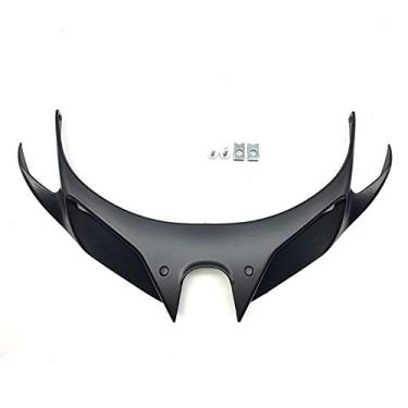 Imagem de Acc-Creativity Conjunto de capa de asa de carenagem dianteira de motocicleta cabeça de carenagem ABS compatível com Kawasaki Ninja250 Ninja400 2018-2020 (preto)