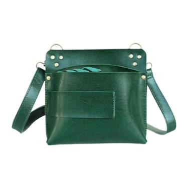 Imagem de OIIBWQ Bolsa de Ferramentas de Cabeleireiro com Capacidade para Tesouras, Bolsa de Ferramentas de Barbeiro Profissional, Bolsa de Cabeleireiro para Cabeleire, Verde, Tamanho real