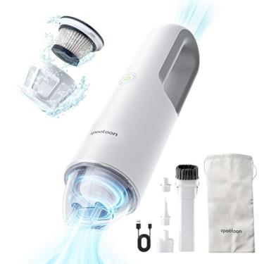 Imagem de xpootoon Aspirador De Pó Portátil Sem Fio Para Carro, Dust Busters Fio, Recarregável Com Luz Led, Mini 4 Em 1 Sopro E Sucção, Vários Bicos, Animais Estimação, Casa, Escritório