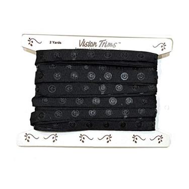 Imagem de Sew Trendz 2 Jardas De Fita Poliéster Com Botão Pressão Plástico, Gancho E Zíper, Fecho Pressão, Virilha Para Bebê, Edredom, Costura, Traje Dança Renascentista, Cortina, Lingerie - Preto #01B-2