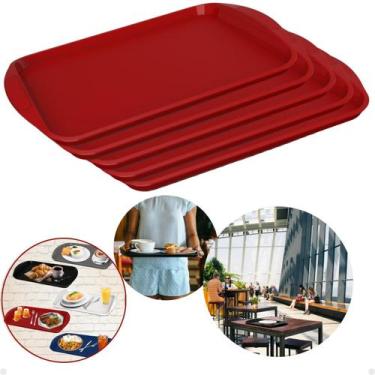 Imagem de Kit com 24 Bandejas Multiuso Retangular 44x30,7 cm Resistente Restaura