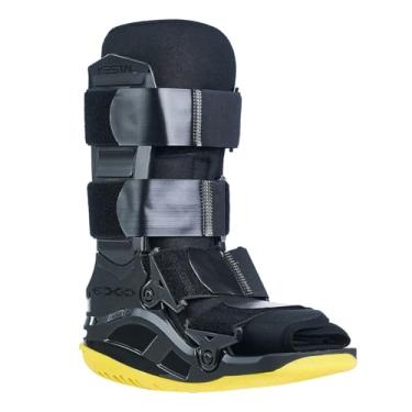 Imagem de Kestal Bota ortopédica Imobilizadora anatômica Curta Exofoot Preta/Amarelo, G