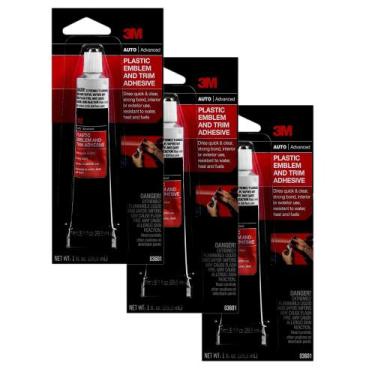Imagem de Tubo adesivo 3M Plastic Emblem & Trim de 30 ml (pacote com 3)