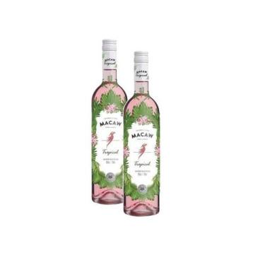 Imagem de Kit 2 Vinho Macaw Frisante Tropical Rose Casa Perini 750ml