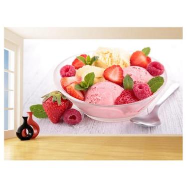 Imagem de Papel De Parede 3D Alimentos Sorveteria Sorvete 3,5M Al401 - Você Deco