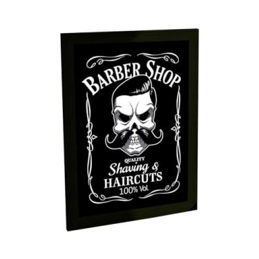 Imagem de Quadro Decorativo Barbearia Barbeiro Whiskey Barba Cabelo Decoração Poster Quarto Sala