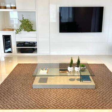 Imagem de Tapete Carpete Sala Quarto Elegante Trama 1,50 X 2,00 Marrom