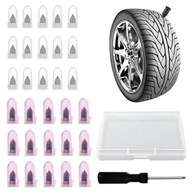 Imagem de CIADAZ Kit de reparo de pneus, 30 peças, pregos de borracha para reparo de pneus, kit de reparo de pneus a vácuo para carros, motocicletas, caminhões, tratores, ônibus