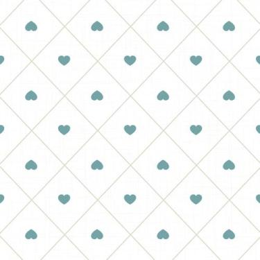 Imagem de Papel de Parede Infantil Coração 2,70x0,57m - Quartinhos