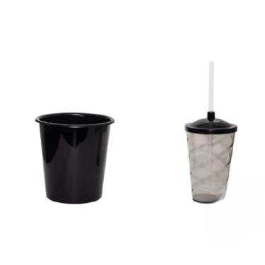 Imagem de 35 Kit Cineminha Balde 1lt + Copo Twister 400ml (Preto)