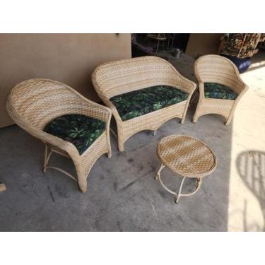 Imagem de Conjunto Jogo Sofá e Poltronas Área Externa Interna - Varanda Moveis C