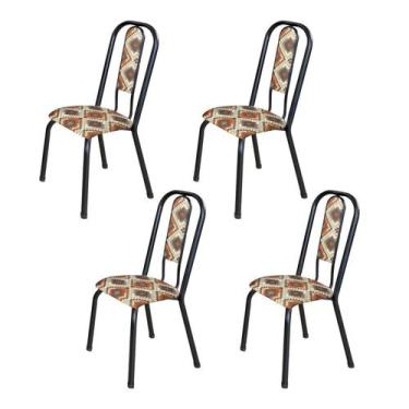 Imagem de Kit com 04 Cadeiras para Sala de Jantar Fortaleza - Tubulares Gol