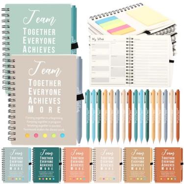 Imagem de Resurhang 48 peças/conjunto de 24 presentes de agradecimento de professor funcionário presente de formatura A6 caderno espiral com caneta esferográfica, diário inspirador para a equipe enfermeira