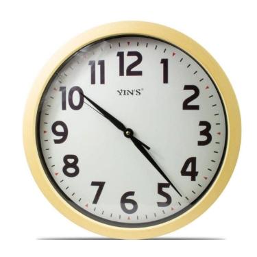 Imagem de Relógio de Parede Redondo Yin`s Madeira Clara 43,5cm
