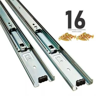 Imagem de Corrediça Gaveta Trilho Telescópico 55cm 1 Par - Belenus