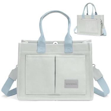 Imagem de LHMTQVK Bolsa de lona para mulheres, bolsas de trabalho grandes Bíblia Tote, Cinza, One Size