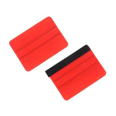Imagem de Akozon 1pcs Brilho Carmine Embrulhando Filme Veículo Carrinho de Chapas Roll Roll Filme Com Raspador de Pano de lã (vermelho)