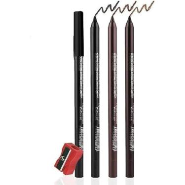 Imagem de Fato de lápis de delineador flash de gel colorido, 3 canetas de delineador de olhos, caneta de delineador de olhos impermeável, sombra de olhos, sobrancelha, lápis de olhos (01# 02#+16#)