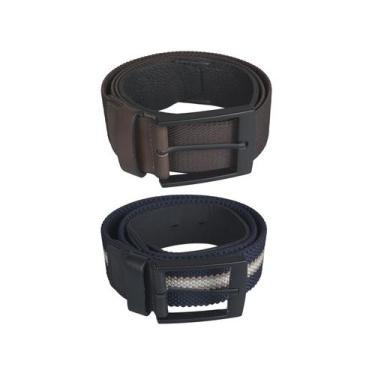 Imagem de Kit Cinto Esportivo Masculino Elástico Couro Resistente - Lander Calça